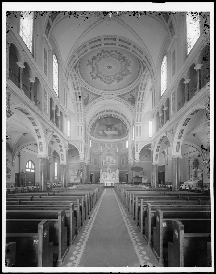 Wurts Brothers. East 137th Street and Alexander Avenue. St. Jerome’s Roman Catholic Church, interior, ca. 1905. Museum of the City of New York. X2010.7.1.10472