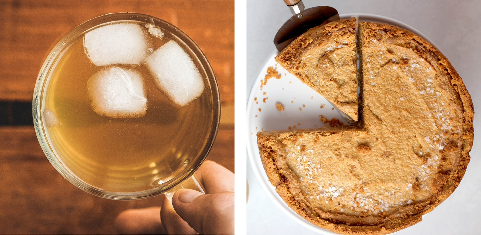 iced chai and sweet potato pie