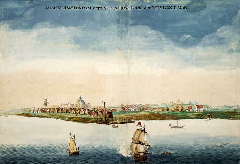 Image of New Amsterdam from the harbor.