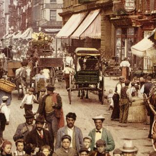 Artist rendering of Mulberry St c.1900