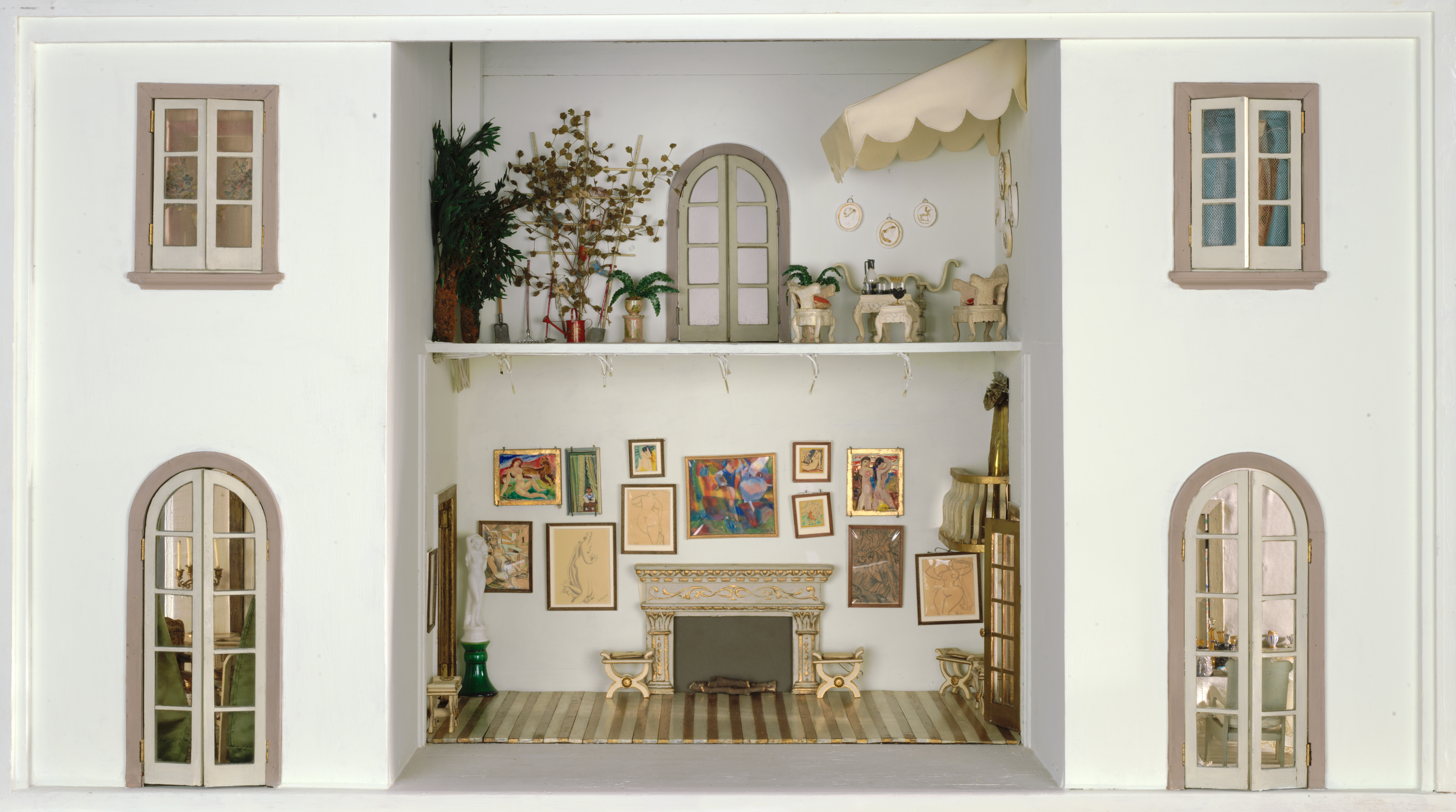 Dollhouse with artworks