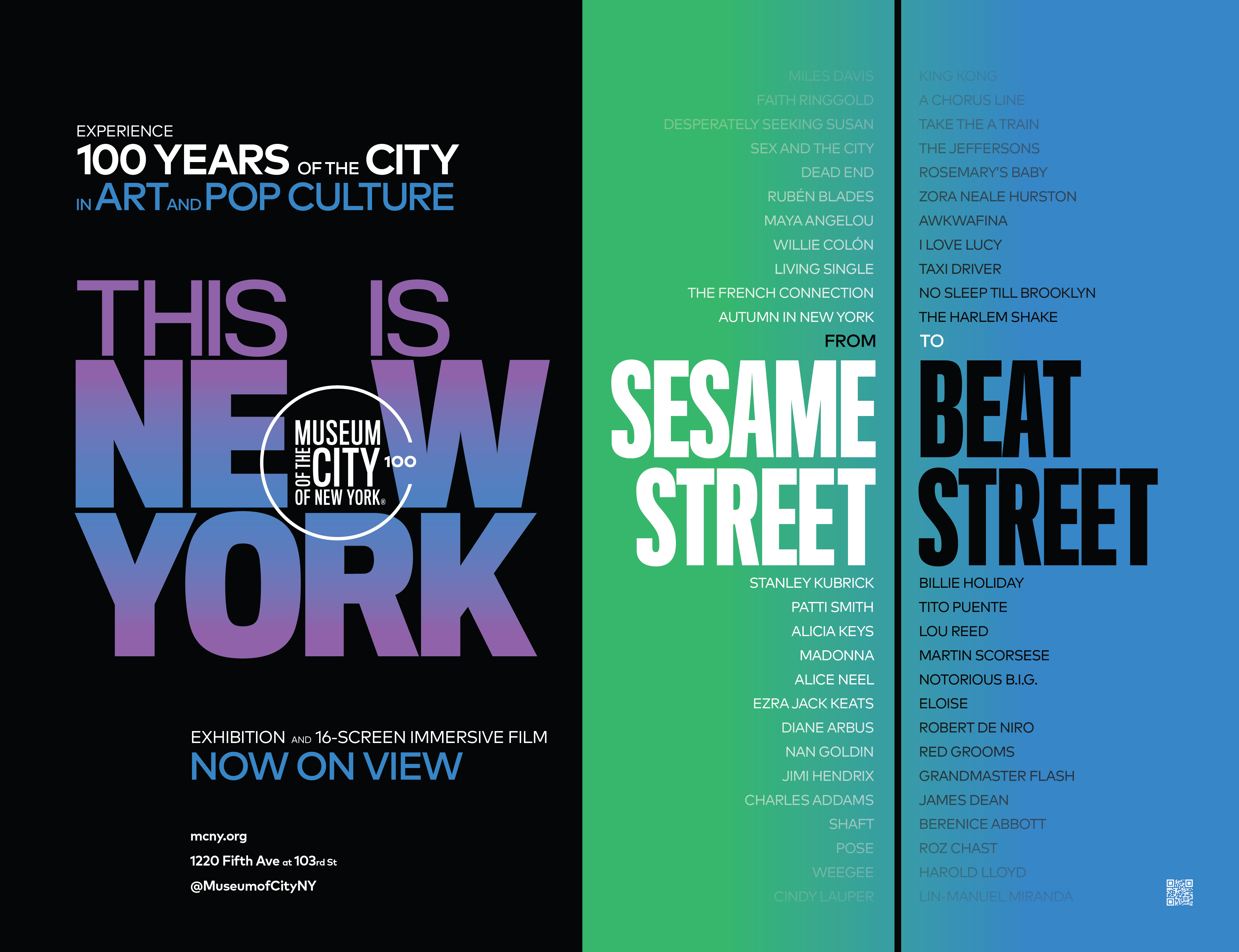 Subway platform ad created for the exhibition "This Is New York" 
