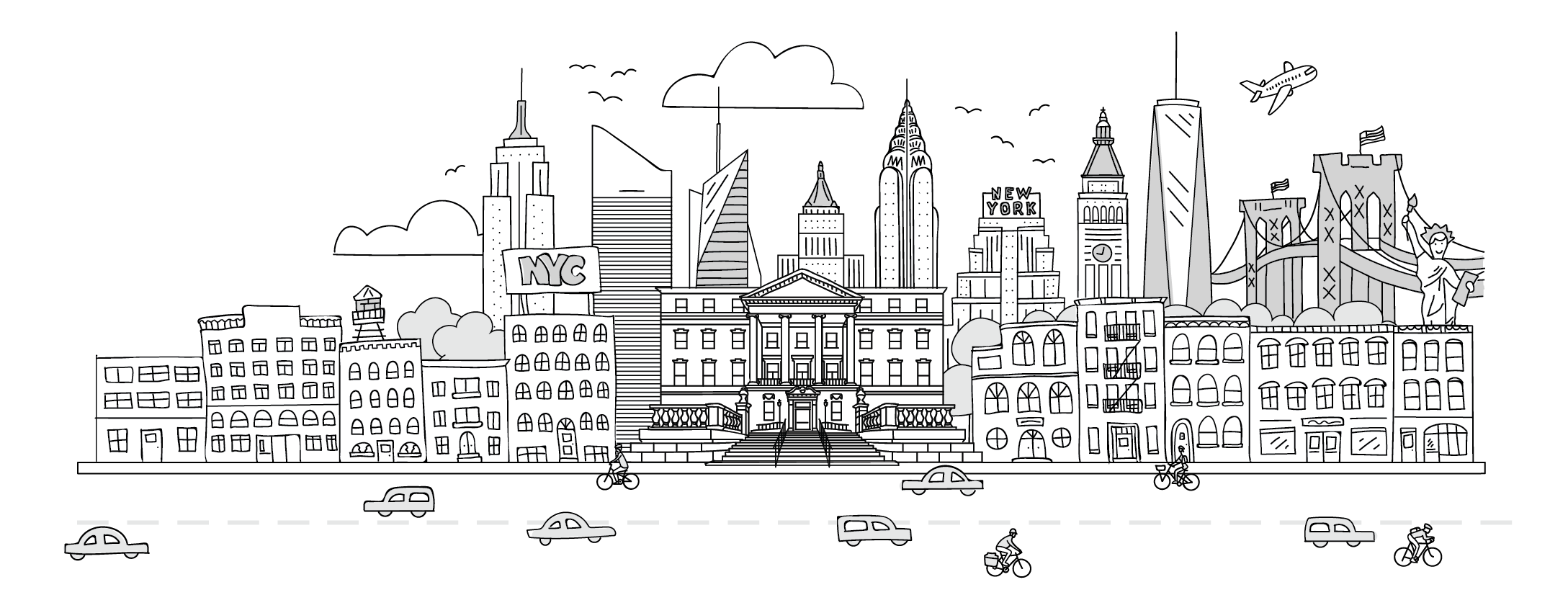 illustration of NYC skyline