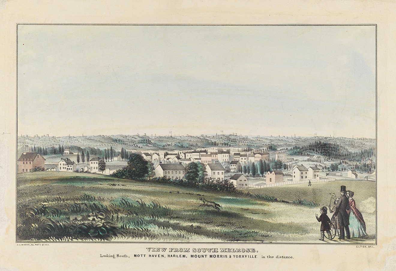 The view from South Melrose c 1850