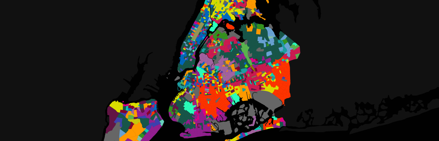 Map describing languages spoken in NYC. Click to go to interactive webpage.