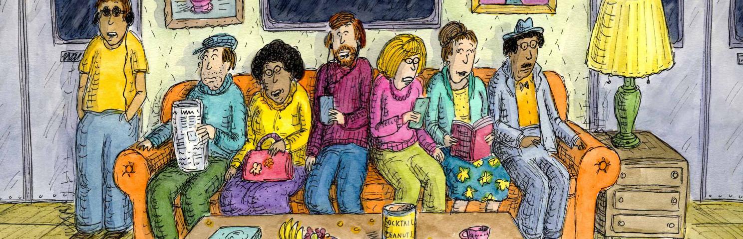 Subway Sofa cartoon by Roz Chast