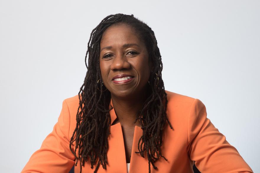 a headshot of Sherrilyn Ifill