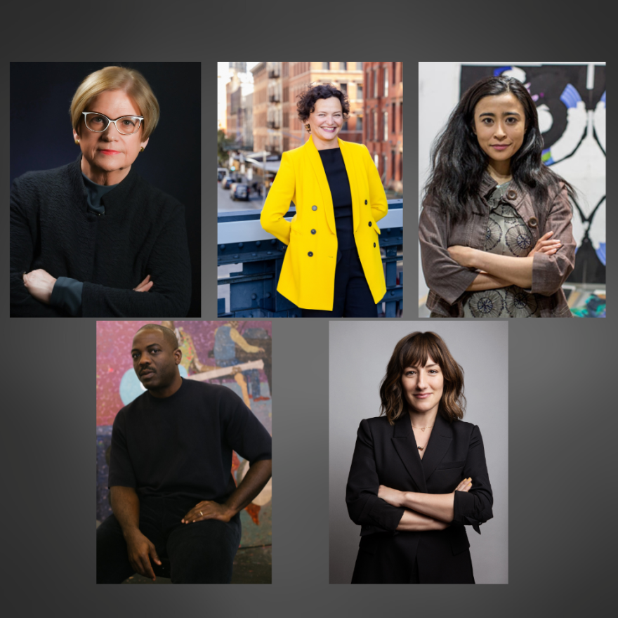 Top row (left to right): Sandra Bloodworth, Cecilia Alemani, Saya Woolfalk. Bottom row (left to right): Derrick Fordjour, Jean Cooney.